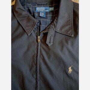 Men's Size 2XLT Polo Ralph Lauren Black Zip Up Jacket Basic Shacket
